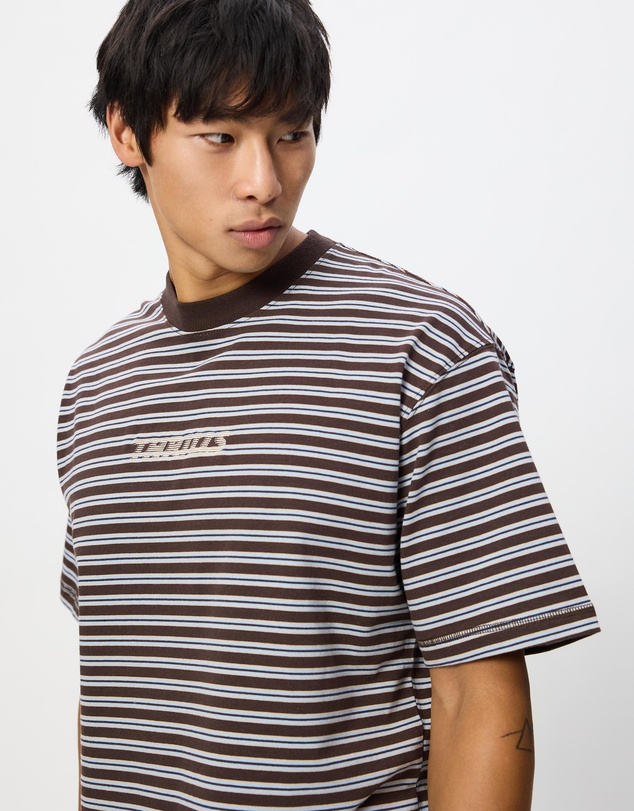 Thrills - Built To Last Stripe Oversize Box Crop Tee - ICONIC EXCLUSIVE