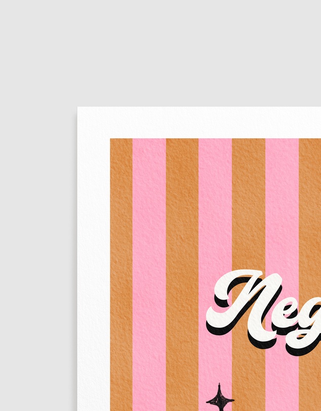 Olive et Oriel - Negroni Drink On Stripes by Baroo Bloom Art Print