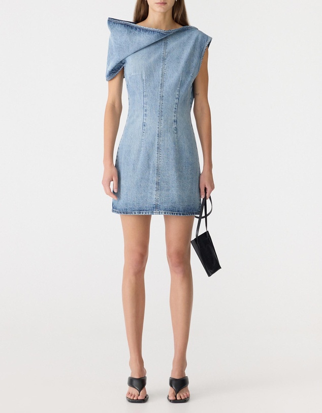 Bassike - Off The Shoulder Denim Dress