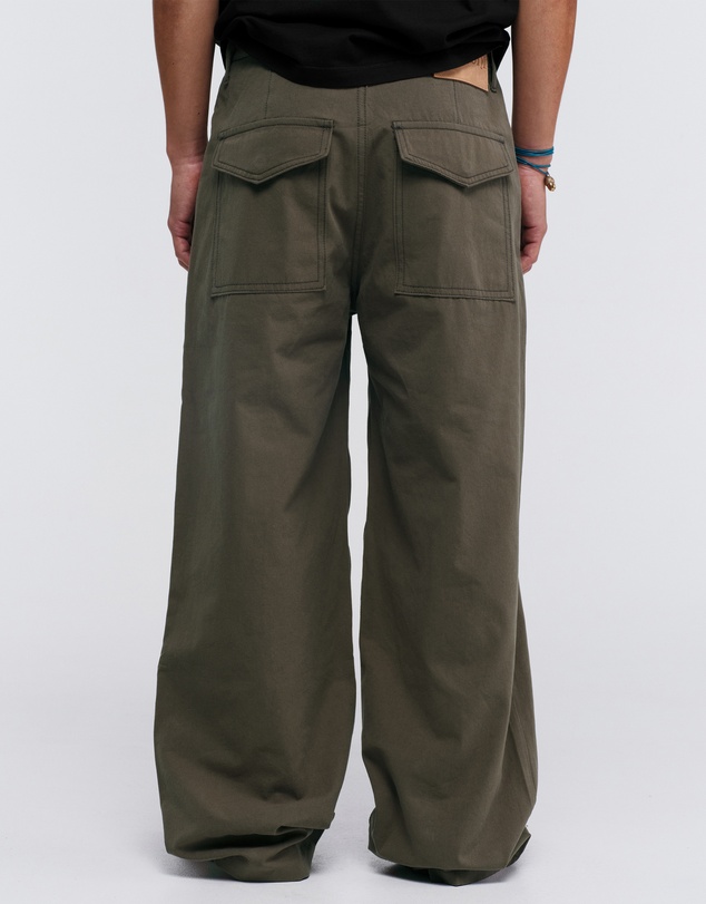 PSEUSHI - Loose Cut Canvas Fatigue Pants