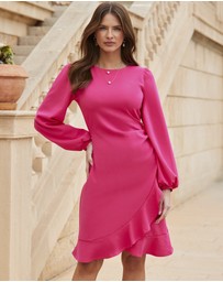 Sosandar - Ruffle Hem Fit & Flare Dress