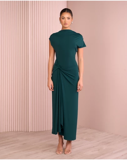 Azzurielle - Reynolds Boat Neck Maxi Dress