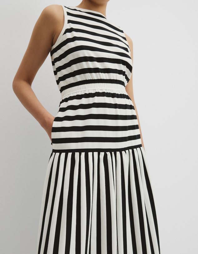 Country Road - Australian Cotton Stripe Midi Tank Dress