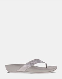 Mia Vita - Allora Toe Post Sandal - Silver Rhinestone