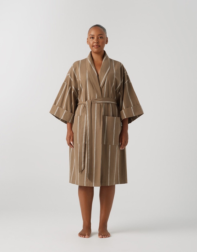 Hommey - Striped Ramie Robe