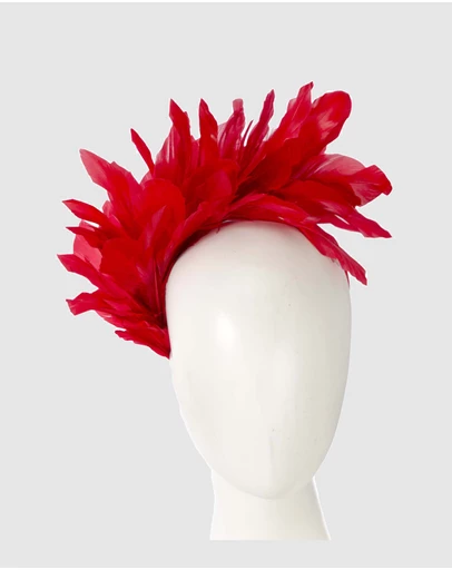 Max Alexander - Modern Red Racing Fascinator