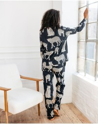 Chelsea Peers - Organic Cotton Leopard Print Long Pyjama Set