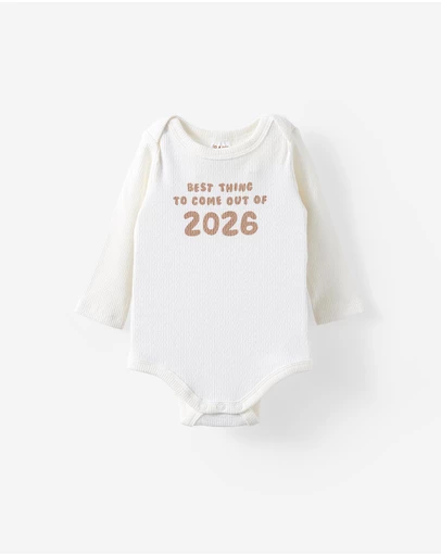 Cotton On Kids - Organic Pointelle Long Sleeve Bubbysuit