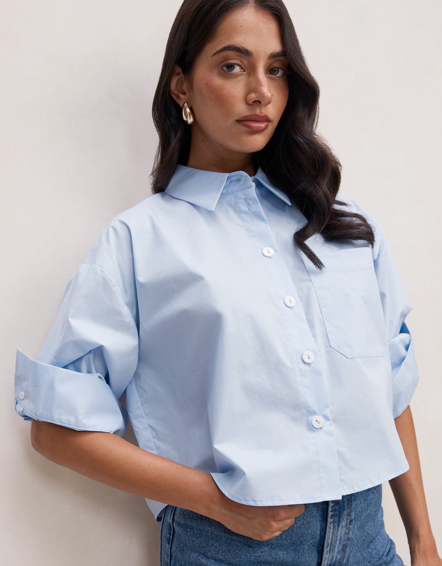 Forever New - Dom Cotton Cropped Shirt