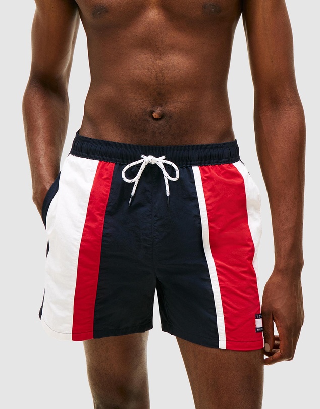 Tommy Hilfiger - Heritage Colour-Blocked Mid Length Swim Shorts
