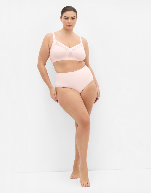 City Chic - Plus size Luxe Microfibre Wireless Bra - pink icing