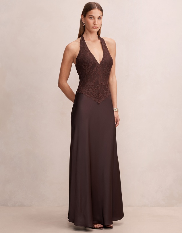 Forever New - Mandi Lace Halter Neck Dress