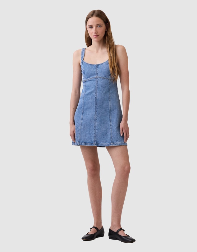 GAP - Sleeveless Paneled Denim Mini Dress