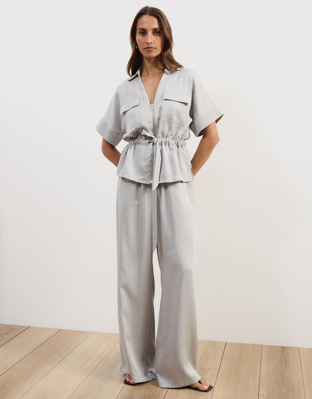 Atmos&Here - Viola Wide Leg Tie Detail Pants