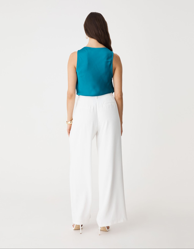 Forcast - Aurelia Satin Cowl Neck Top