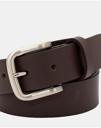 Buckle - Slate. Australian Made Buffalo Leather Belt. 35mm width.