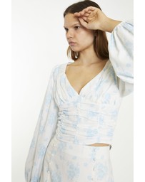 Glamorous - Ruched Long Sleeve Blouse