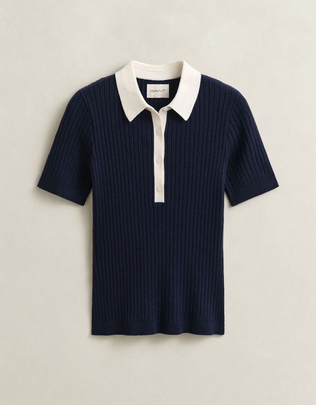 Gant - Ribbed Short Sleeve Rugger