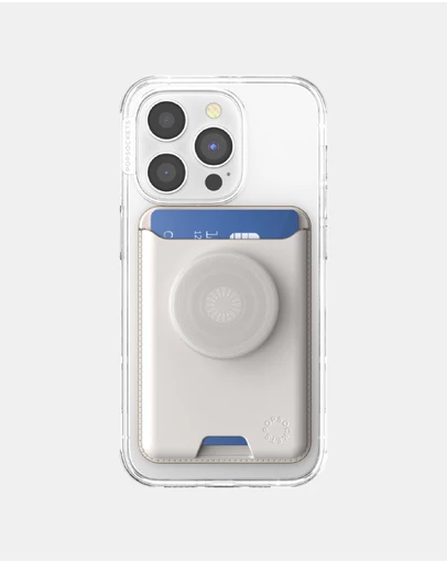 PopSockets - PopWallet+ MagSafe Softgoods Phone Wallet Card Holder+ Magnetic Adapter Ring