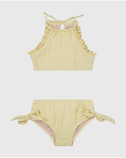 Aqua Blu Kids - Stepping Stones Halter Neck Bikini Set - Kids