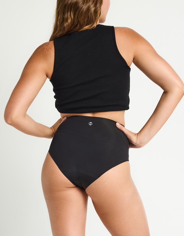 Modibodi - Seamfree Period Full Brief Moderate Absorbency Black