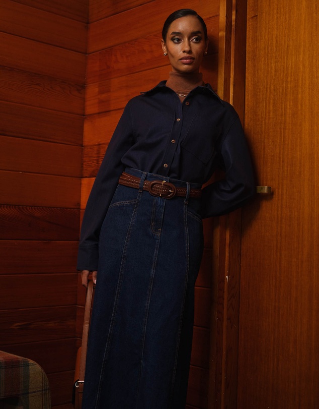 Forcast - Carmen Panel Denim Skirt