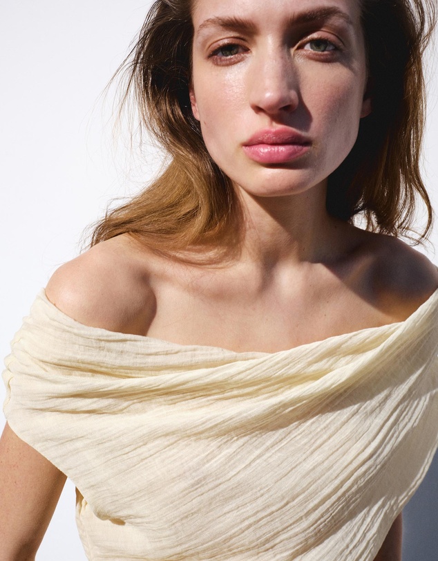 M.N.G - Draped Asymmetrical Blouse