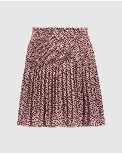 Like FLO - Old Pink Dot Print Pleated Skirt - Kids-Teens