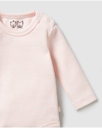 Wilson & Frenchy - Organic Stripe Rib Long Sleeve Bodysuit - Babies
