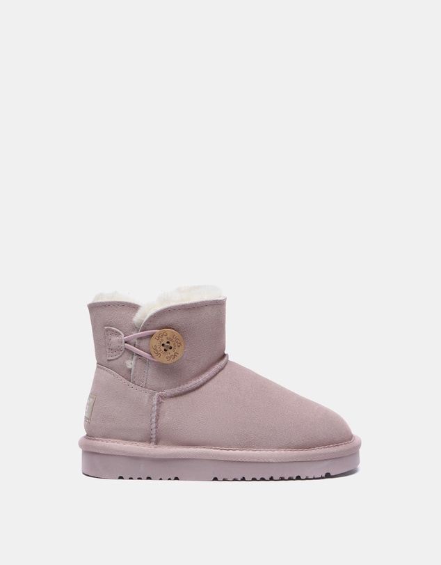 EVERAU - Australian Shepherd Ugg Nolan Kids Mini Button Cow Suede Upper UGG Boots