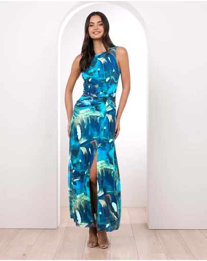 Pilgrim - Rylan Printed Mesh Maxi Dress