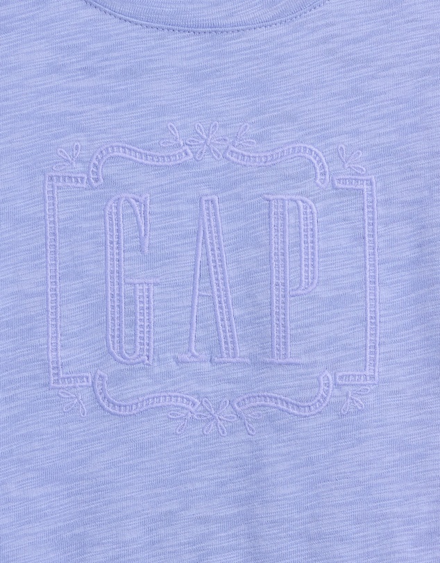 GAP - SS Ruffle Hem Logo Tee - Babies-Kids