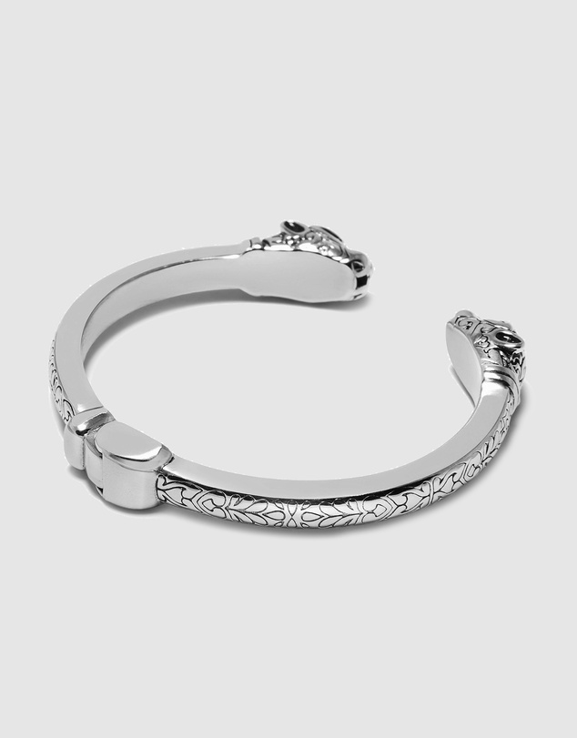 Nialaya Jewellery - Men's Adorned Panther Bangle
