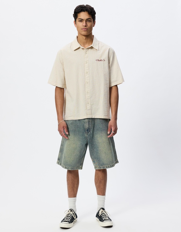 Thrills - Visions Box Crop Short Sleeve Shirt - ICONIC EXCLUSIVE