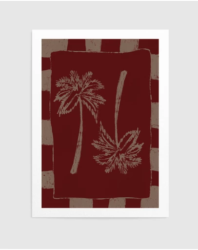 Olive et Oriel - Palm Paradise by Shatha Al Dafai Art Print