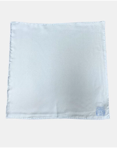 Henry Bucks - HENRY BUCKS Plain Crest Pocket Square SKY