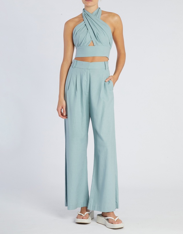 Amelius - Amrita Linen Halter Top