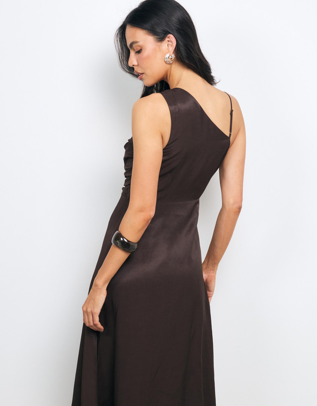 AERE - Romy Trim Detail Midi Dress