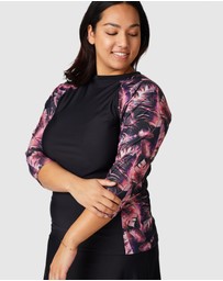 Modest Mermaid - Relaxed fit 3/4 palm top SPF50+