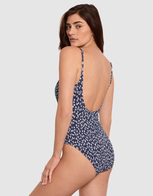 Polo Ralph Lauren - Le Petit Fleur Smocked Kennedy Low Back Swimsuit