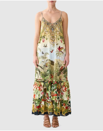 Camilla - Strappy Maxi Dress with Tiers