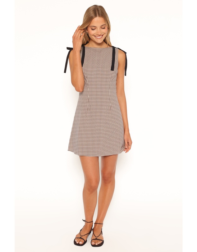 Petal & Pup - Lyric Mini Dress - Brown Check