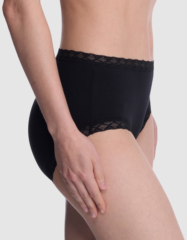 Natori - Bliss Lace Trim Pima Cotton High Waist Full Brief