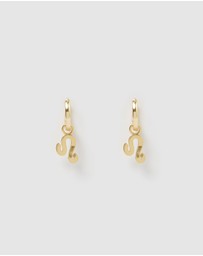 Izoa - Leo Star Sign Symbol Huggie Earring