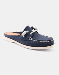 Sperry - A/O Leather Mule Nubuck Navy- Women's