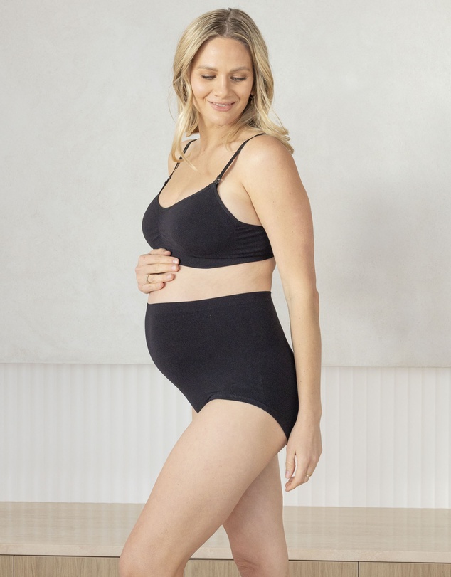 Angel Maternity - Bamboo Maternity Brief In Black