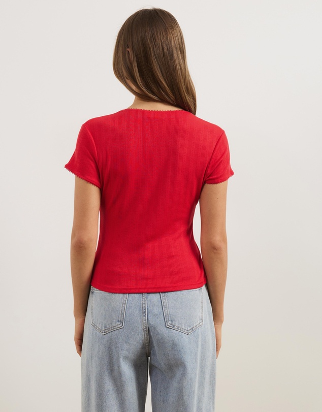 Atmos&Here - Darcie Pointelle Baby Tee