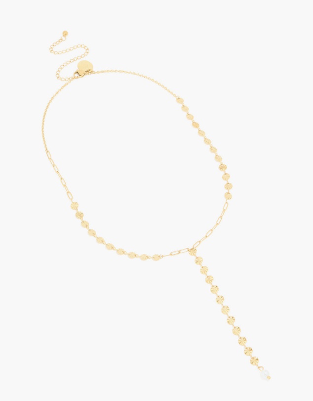 Lovisa - Waterproof Gold Plated Stainless Steel Disc Chain Y-Necklace