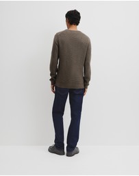 Country Road - Australian Merino Wool Textured Crew Neck Knit