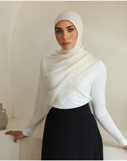Mod Squad - Double Stitch Hijab- Sesame